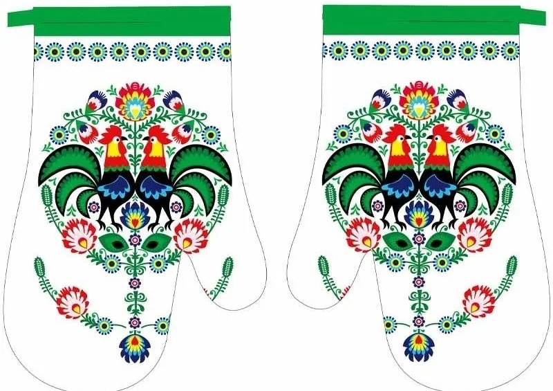 B-1 FOLK GREEN ada edényfogó köténnyel
