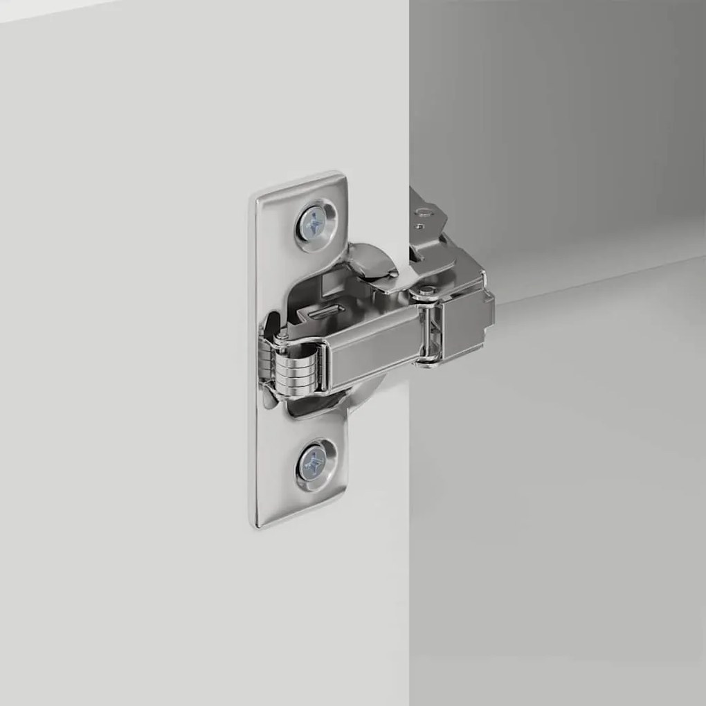 Fali konyhaszekrény polcokkal Fehér 57 x 57 x 80 cm Faanyag