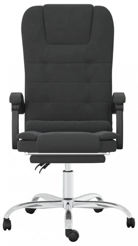 vidaXL fekete műbőr dönthető irodai masszázsszék