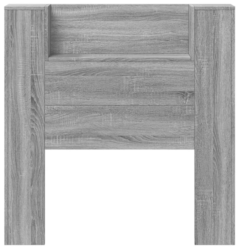 szürke sonoma színű áthidalószekrény LED-ekkel 100x16,5x103,5cm