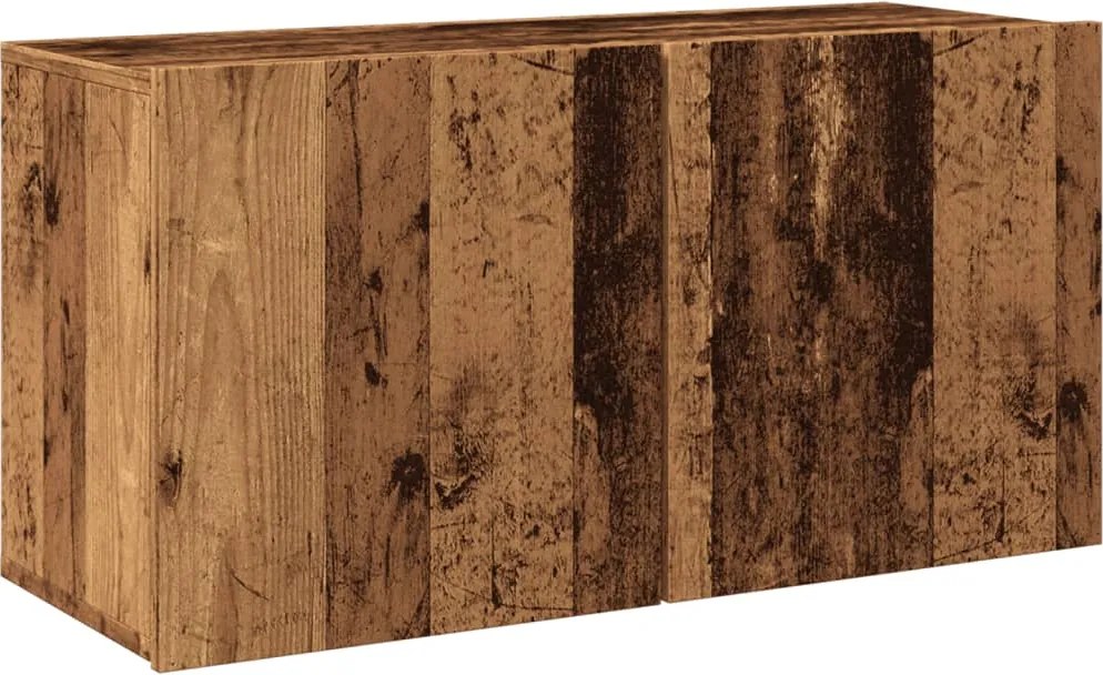 vidaXL antik fa színű falra szerelhető TV-szekrény 80 x 30 x 41 cm