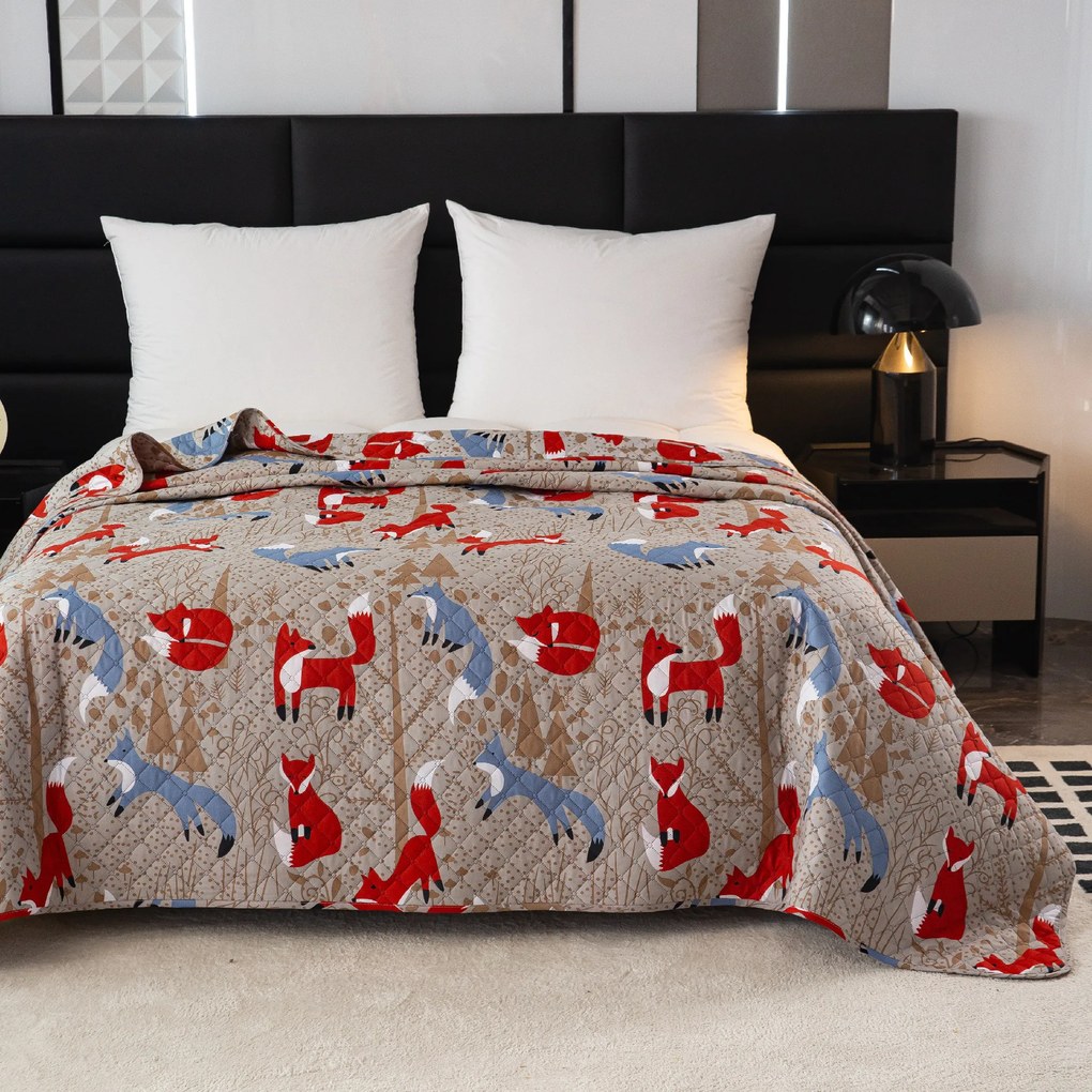 Ágytakaró RED FOX barna Méret: 170 x 210 cm