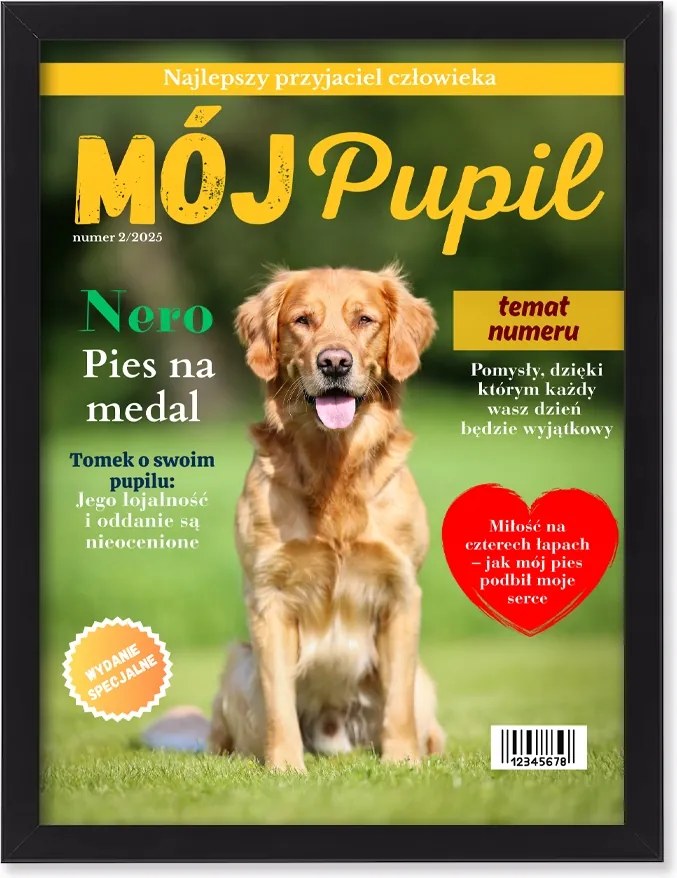 Borító Az én kis kedvencem Az Ön fényképe Ajándék keretben 40x30 cm