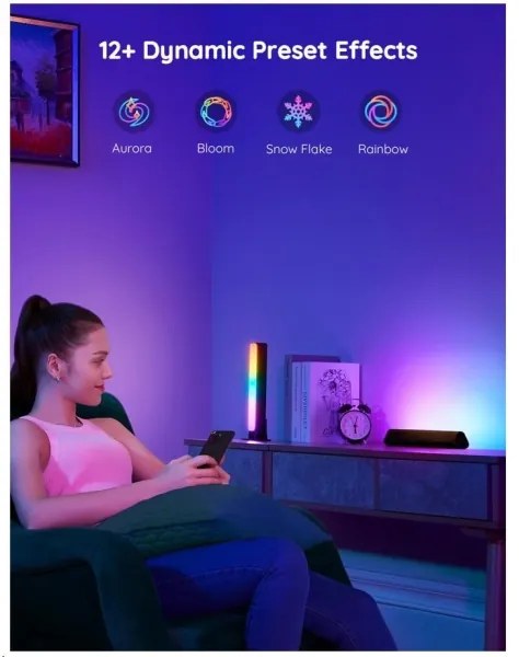 Govee - 2 db Flow Plus SMART LED TV & Gaming RGBICWW Wi-Fi szett