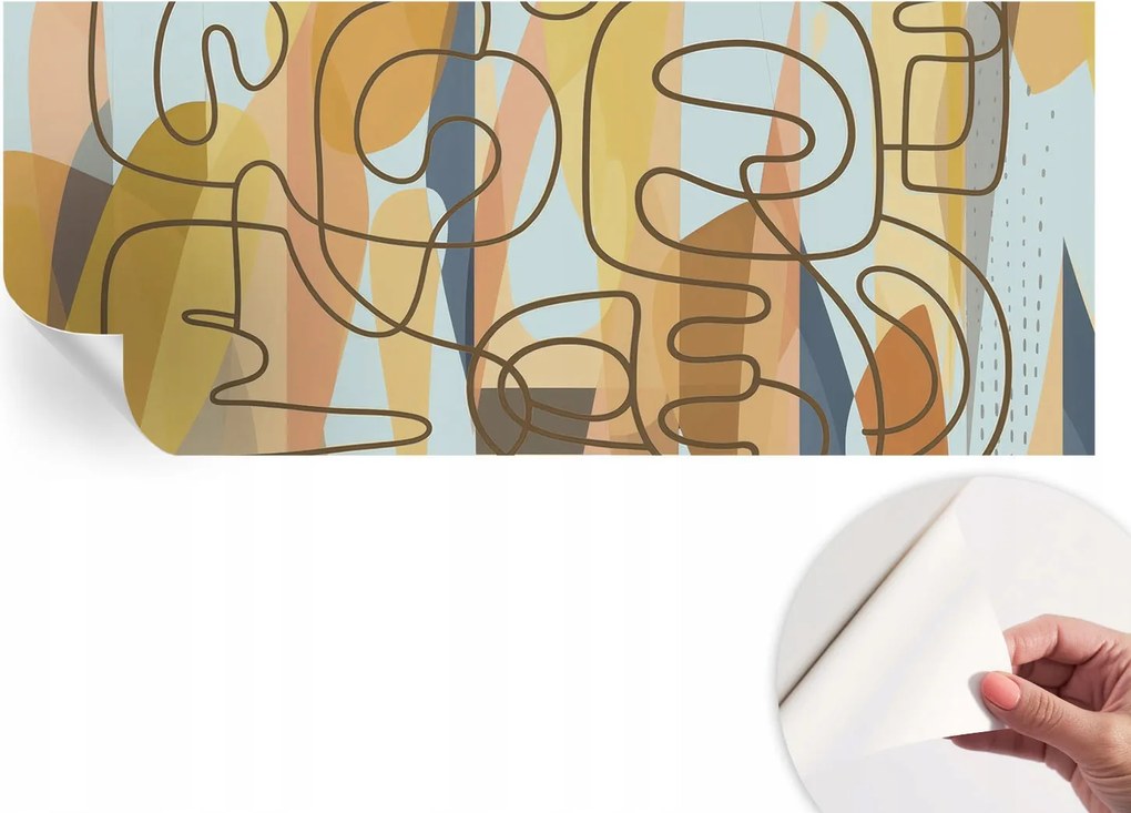 Öntapadós fotótapéta Egyszerű összeszerelés Absztrakt formák 250x104 cm