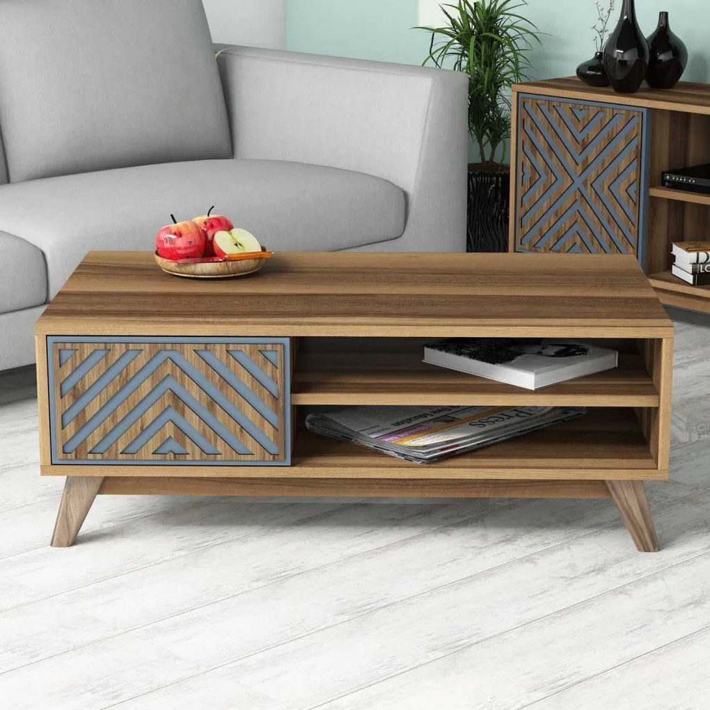 Inci - Walnut, Blue