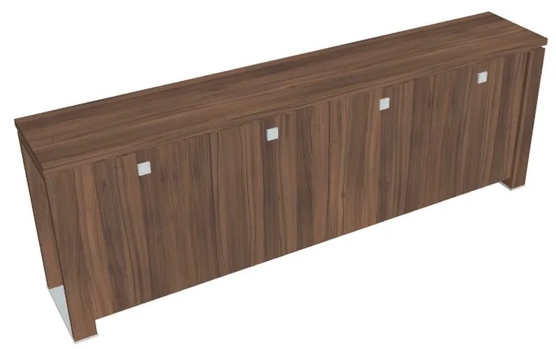 Verno+ S alacsony szekrény 260 x 46 x 90 cm, dió / barna