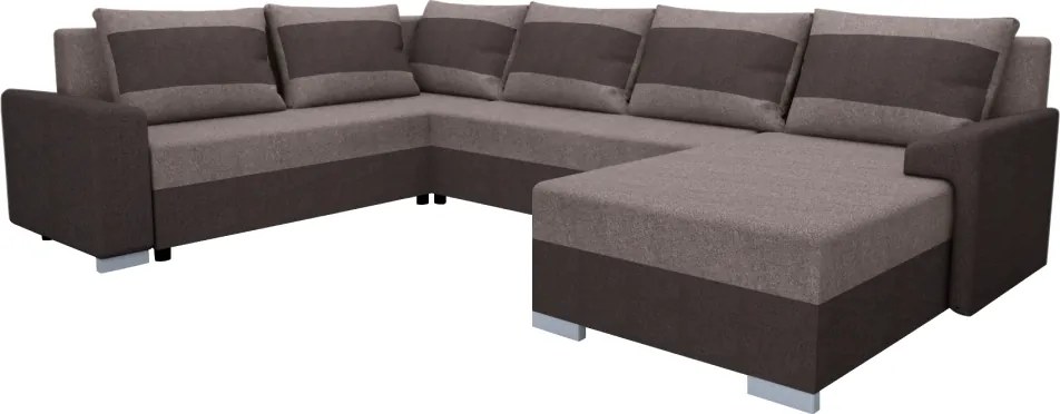 Univerzális ülőgarnitúra, sötétbarna/világosszürke Taupe, ANDRES U UNI