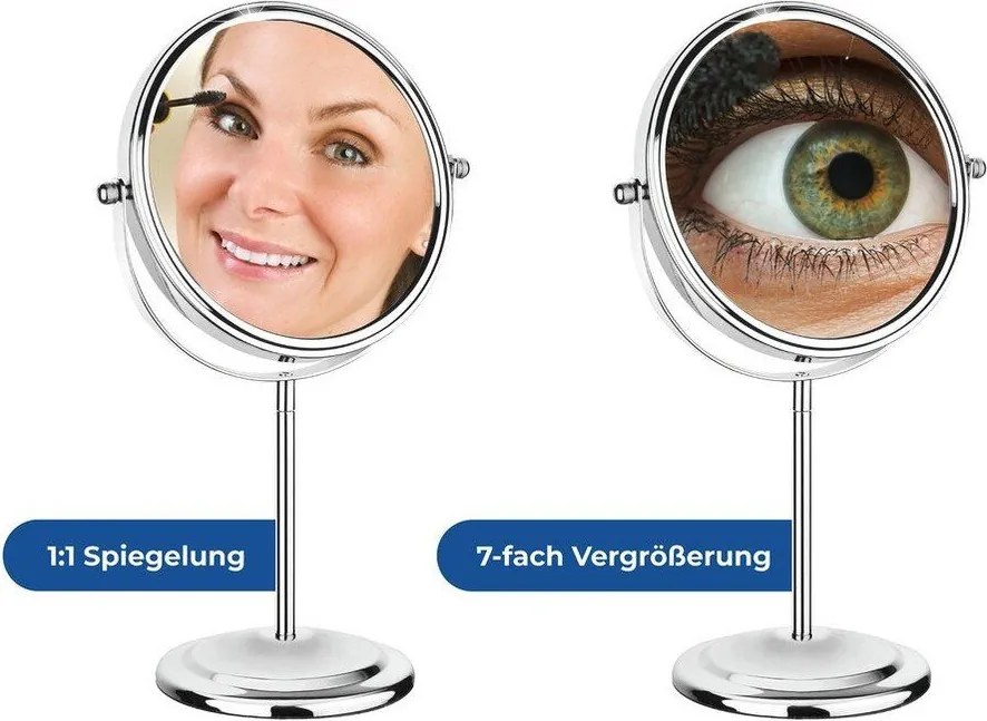 Kozmetikai nagyítós tükör (hétszeres) ø 15 cm – Maximex