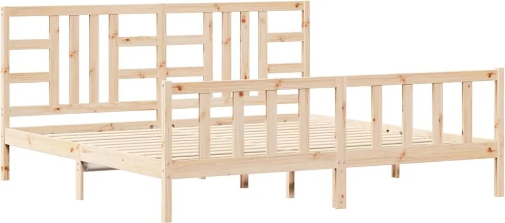 vidaXL tömör fenyőfa ágy matrac nélkül 200 x 200 cm