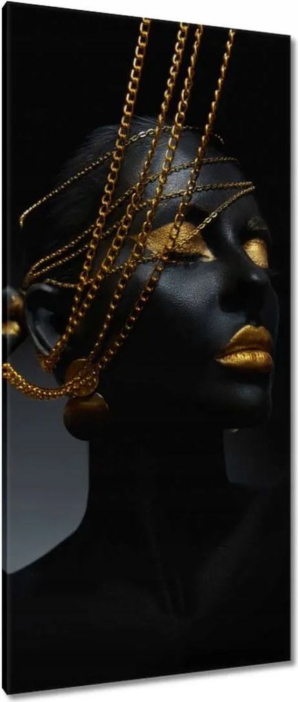 Vászonkép 55x115 Arany ékszerek a kézben