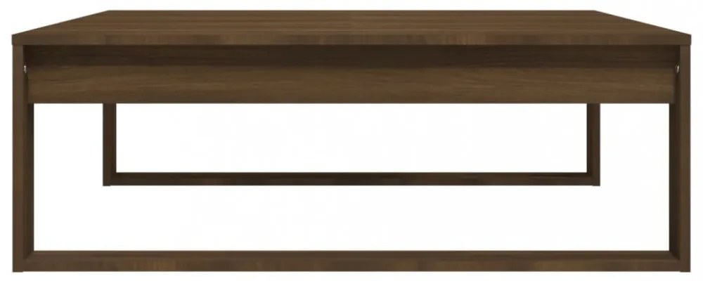 barna tölgyszínű szerelt fa dohányzóasztal 100 x 100 x 35 cm