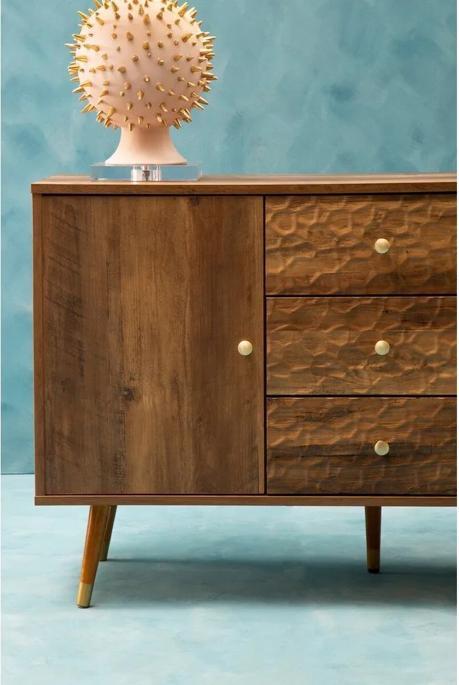 Sötét natúr színű komód 114x70x39 cm Frida – Premier Housewares