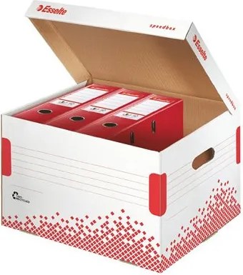 Archiválókonténer, felfelé nyíló, karton, ESSELTE Speedbox, fehér (E623914)