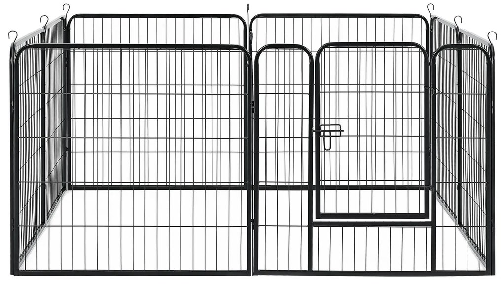 Juskys Fém kutya kennel kölyökkutyáknak - 160x160x80 cm