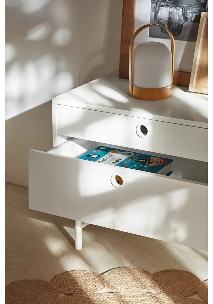 Fehér TV-állvány 140x52 cm Punto - Teulat