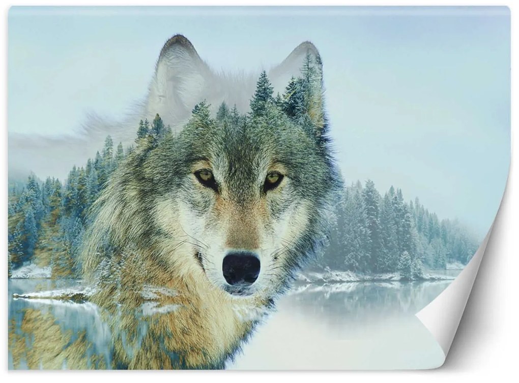 Gario Fotótapéta Farkas és egy tó Anyag: Vlies, Méret: 400 x 280 cm