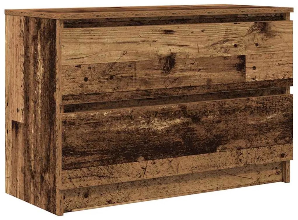 antik hatású szerelt fa TV-szekrény 80x35x54 cm