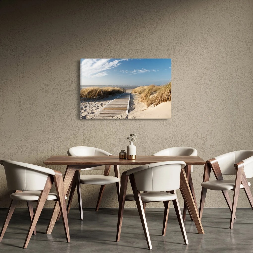 Kép - Homokos strand Langeoog szigetén, Németországban (90x60 cm)