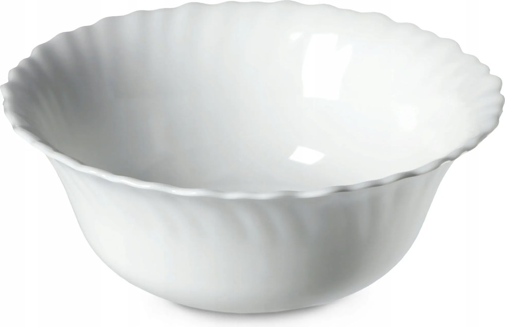 Saláta tálaló Üveg Snack Saláta 17 cm Leveses Tál Fehér