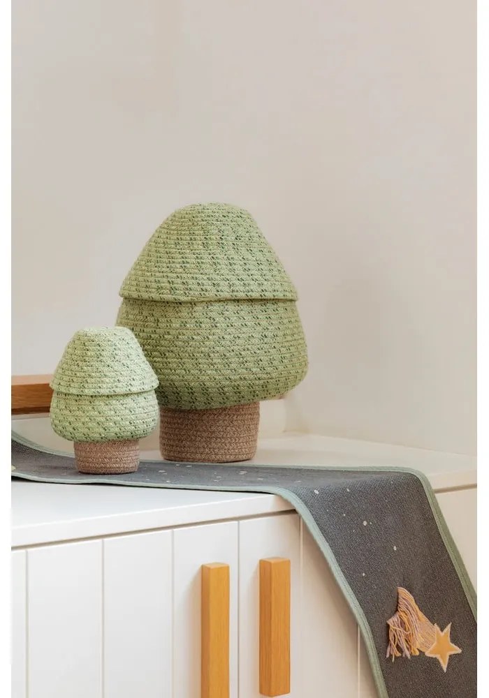 Zöld textil játéktároló kosár ø 25x36 cm Big Tree – Lorena Canals