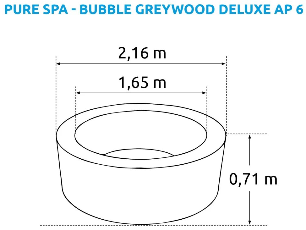 Marimex Pure Spa - Bubble Greywood Deluxe AP 6 felfújható pezsgőfürdő