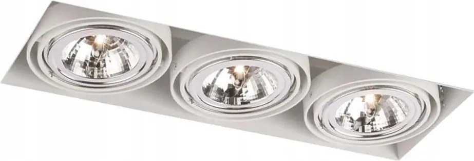 Lámpatest süllyesztett állítható hármas fehér téglalap alakú szem Shilo