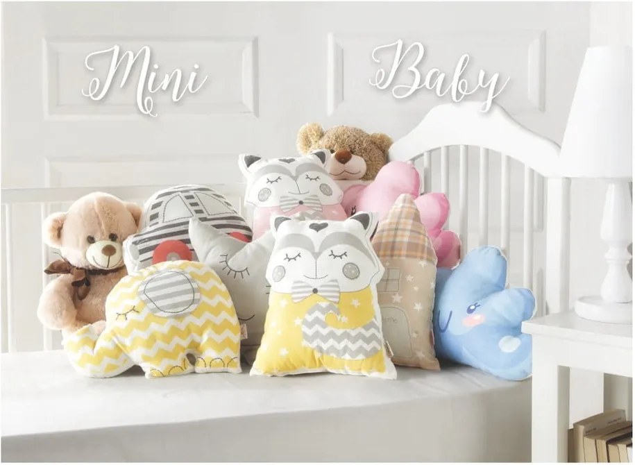 Pillow Toy Snail rózsaszín pamut keverék gyerekpárna, 30 x 28 cm - Mike & Co. NEW YORK