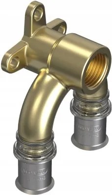 Gw fali átvezető könyök M5 c/z víz PN10 90 st. 16 x1/2" Wavin 4064412