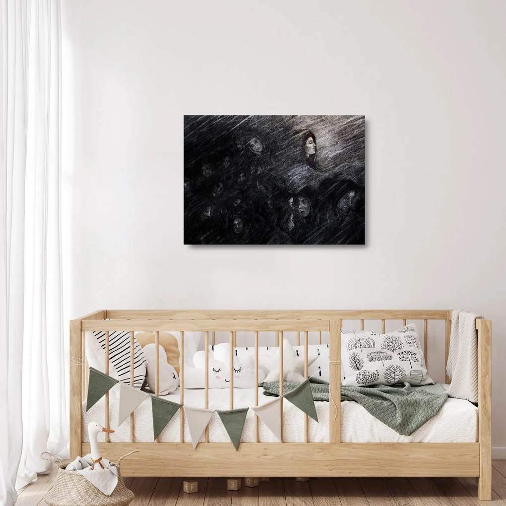 Kép - Szomorúság és lemondás (üvegen) (70x50 cm)