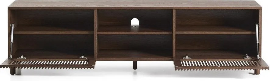 Sötétbarna TV-állvány diófa dekorral 180x49,5x42,5 cm Beyla – Kave Home