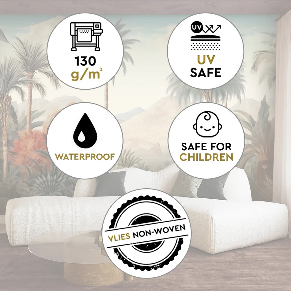 Gario Fotótapéta Trópusi táj pálmafákkal Anyag: Vlies, Méret: 100 x 70 cm