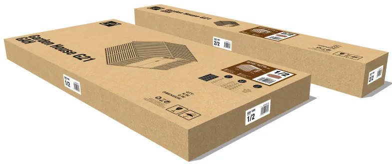 G21 GAH 1085 - kerti tároló 340 x 319 cm, barna, sérült csomagolás