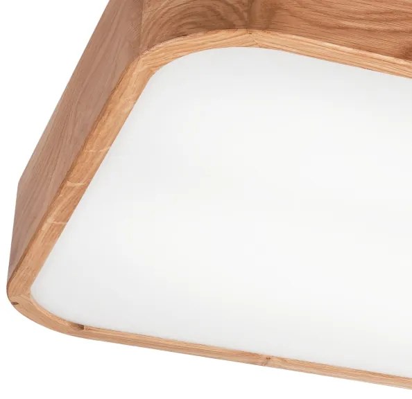 Mennyezeti lámpa OAK SQUARE 4xE27/15W/230V 45x45 cm tölgy