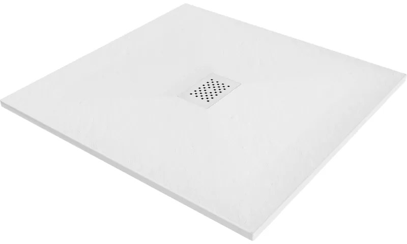 Mexen Hugo négyzet alakú SMC zuhanytálca 100 x 100 cm, fehér, fehér takarólemez - 42101010-W