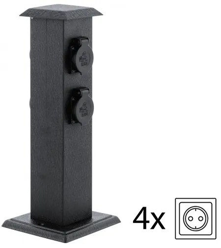 EGLO 93426 - kültéri kert oszlop aljzatokkal SCHUKO IP44
