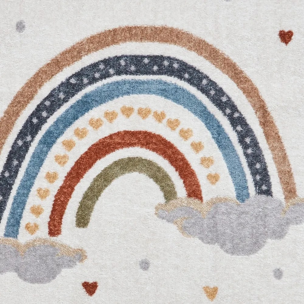 Krémszínű gyerek szőnyeg 120x170 cm Vida Rainbow – Think Rugs