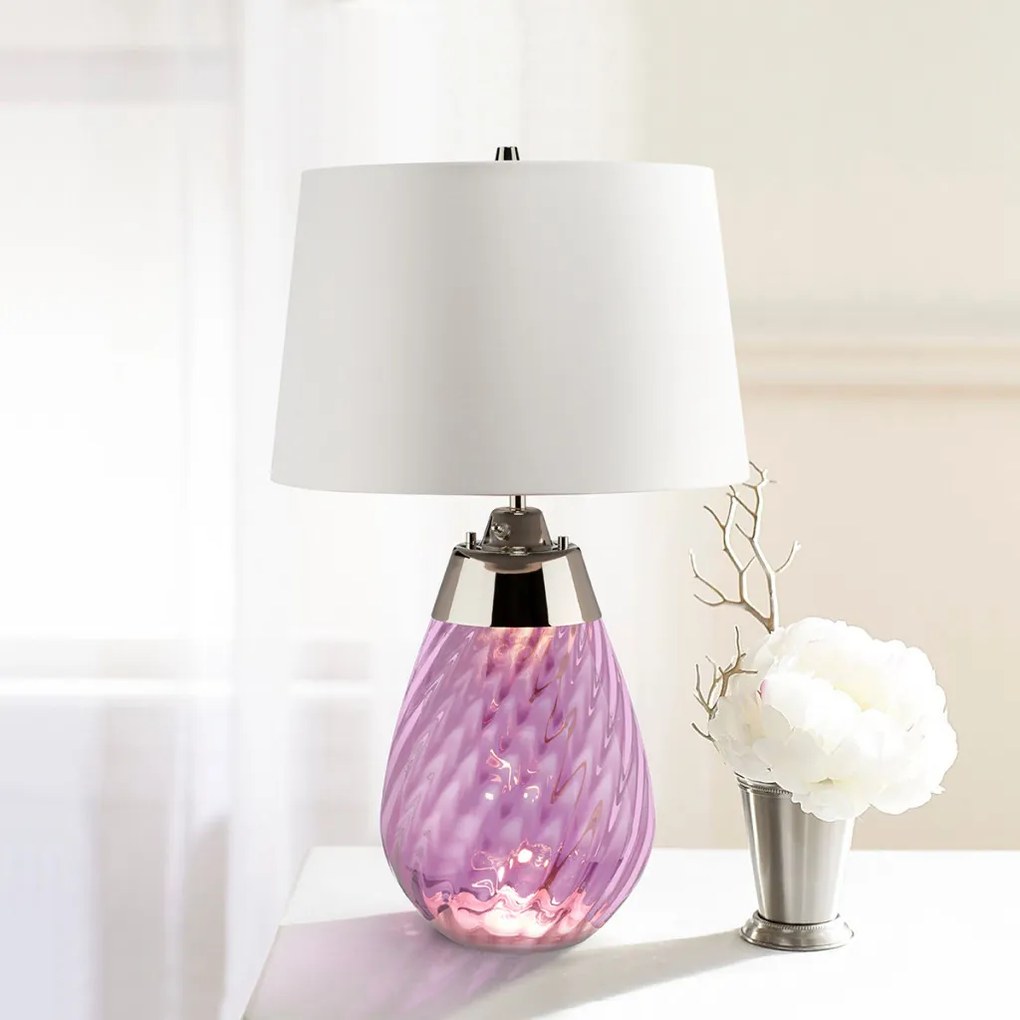 Elstead Lighting LENA SMALL LENA-TL-S-PLUM-OWSS Asztali lámpa 1X7W/GU10+1x60W/E27