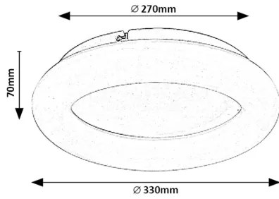 Rabalux 71168 - LED Mennyezeti lámpa CELIE LED/24W/230V átm. 33 cm fehér