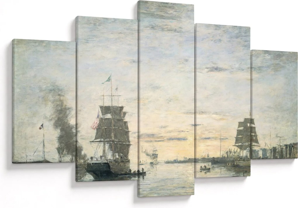Kép - Eugène Boudin, Entrance to the Harbor, Le Havre, reprodukciók (150x105 cm)