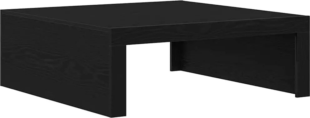 vidaXL Dohányzóasztal Fekete tölgy 100 x 100 x 35 cm Faanyag