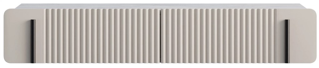 Malmi 100 cm-es függő fésülködőasztal fiókokkal - kasmír / crema bianca / fekete