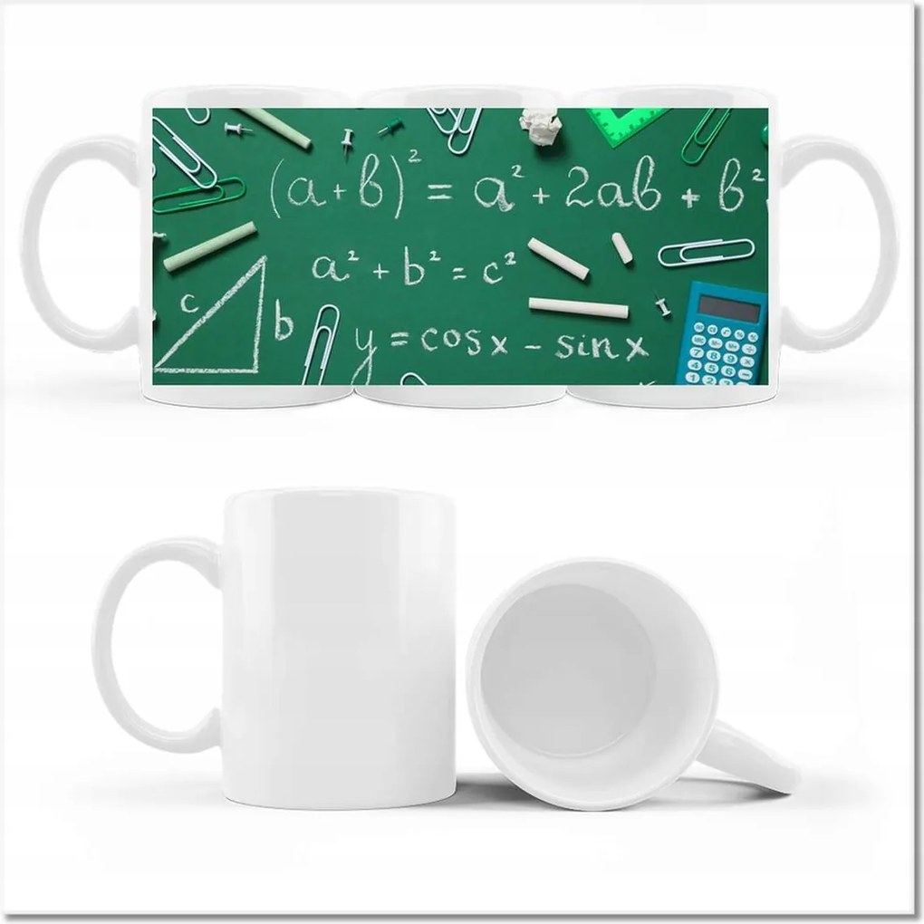 Nyomott mintás bögre Matematika óra