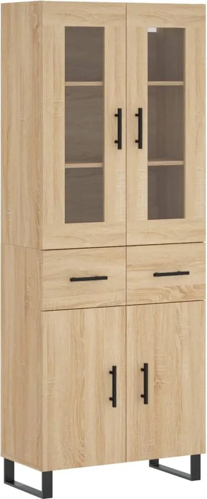 vidaXL sonoma tölgy szerelt fa magasszekrény 69,5 x 34 x 180 cm
