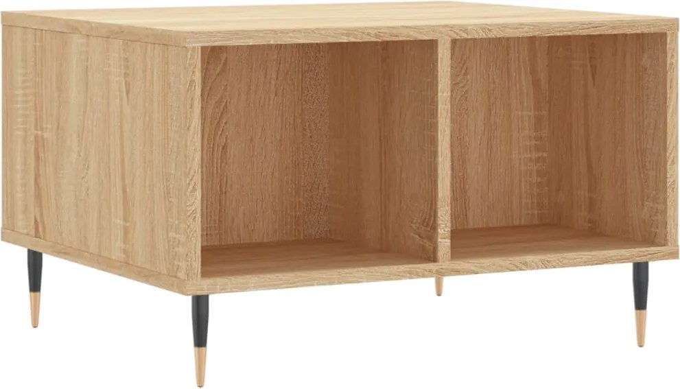 vidaXL sonoma tölgy színű szerelt fa dohányzóasztal 60 x 50 x 36,5 cm