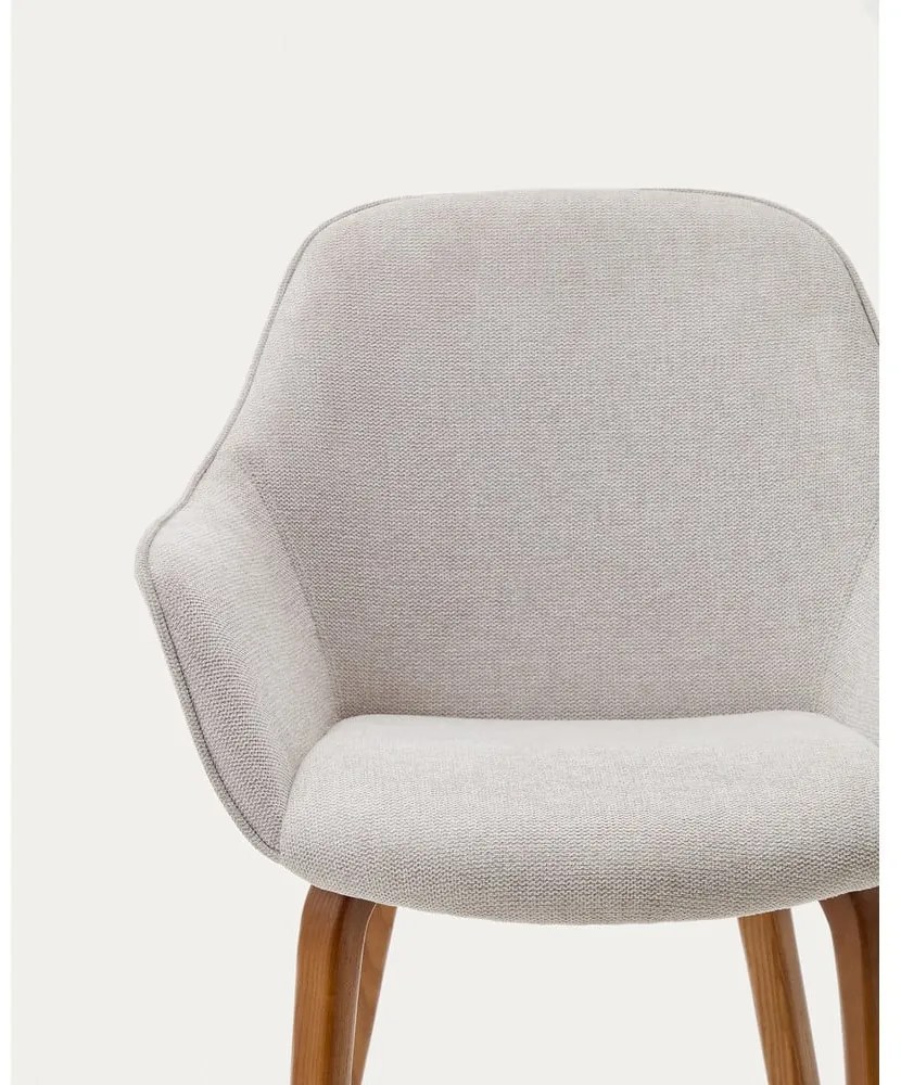 Bézs kárpitozott étkezőfotel Aleli – Kave Home