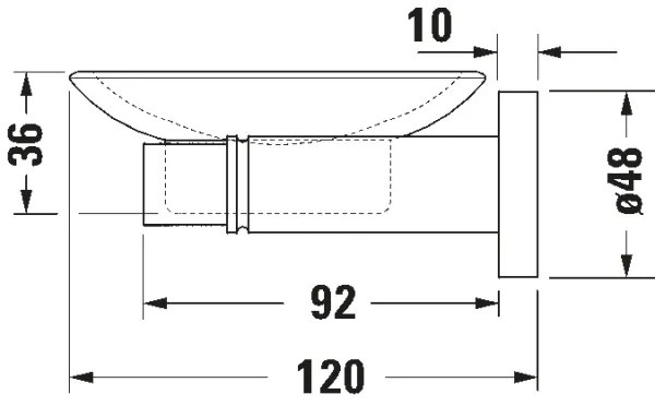 Duravit 99174600 - Fali szappantartó D-CODE bal oldali matt fekete
