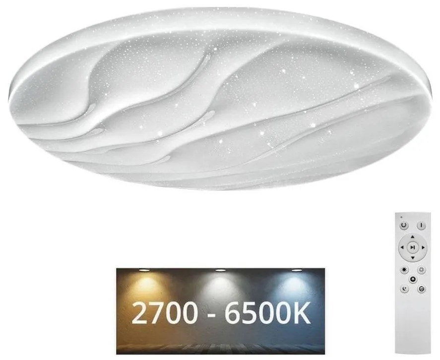 Baterie Centrum LED Dimmelhető mennyezeti lámpa LIKA LED/60W/230V 2700-6500K + távirányító BC0623