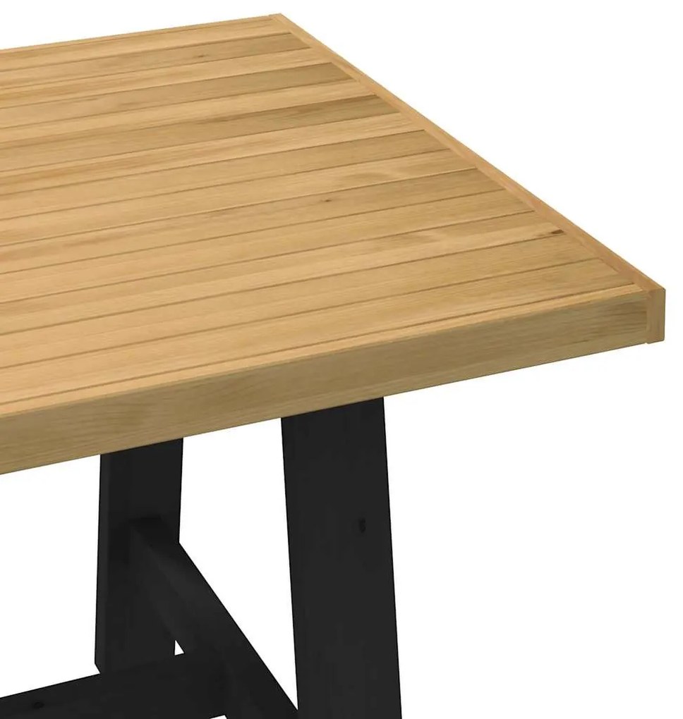 Étkezőasztal NOAIN A alakú lábak 180x90x75 cm tömör fa fenyőfa