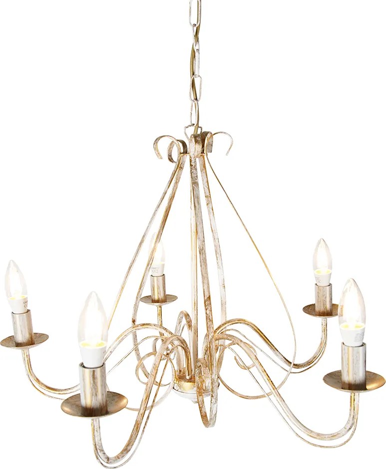 Okos csillár fehér 5-lámpás Wifi B35-tel - Giuseppe